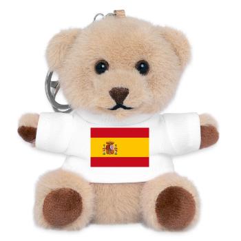 ESPAGNE ESPAGNE EUROPE FAN DE SPORT ESPAGNOL - Porte-clés ourson - blanc - Devant