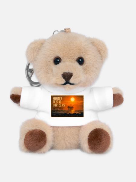 Energie jenseits der Horizonte: Offshore-Sonnenuntergang - Teddy Schlüsselanhänger - Weiß