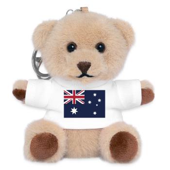 Montrez vos couleurs - Australie - Porte-clés ourson - blanc - Devant