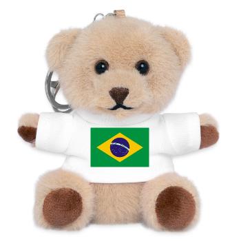 Show off your colors - Brazil - Teddy Keyring - white - Front