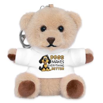 Cocker Spaniel Dogs Make Everything Better - Teddy Keyring - white - Front