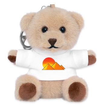 Sonnenuntergang über Pyramiden - Teddy Schlüsselanhänger - Weiß - Vorne