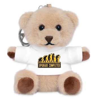 Menschliche Evolution Smartphone-Upgrade-Humor - Teddy Schlüsselanhänger - Weiß - Vorne