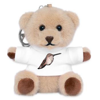 Kolibri im Abendlicht - Teddy Schlüsselanhänger - Weiß - Vorne