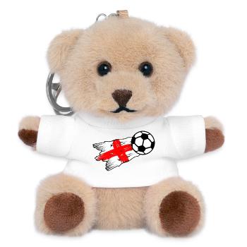 English flag meets football - Teddy Keyring - white - Front