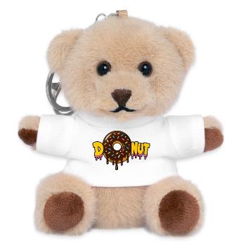 Chocolate Donut - Teddy Keyring - white - Front
