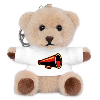 Red Megaphone Ultras Icon - Teddy Keyring - white - Front