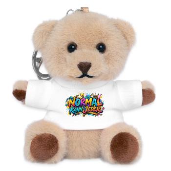 Normal kann jeder Graffiti - Teddy Schlüsselanhänger - Weiß - Vorne