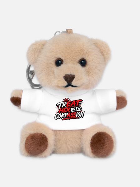 TrEAT HER With CompASSion - Teddy Schlüsselanhänger - Weiß