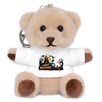 Happy Halloween - Teddy Schlüsselanhänger - Weiß - Vorne