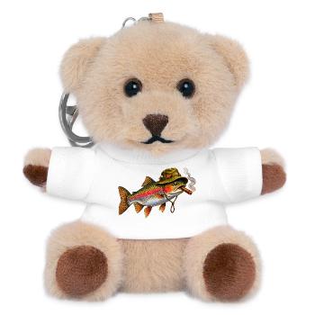 Funny Trout Fishing  - Teddy Schlüsselanhänger - Weiß - Vorne