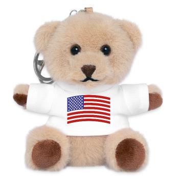 Flagge der Vereinigten Staaten - Teddy Schlüsselanhänger - Weiß - Vorne