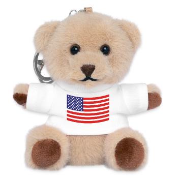 Flagge der Vereinigten Staaten - Teddy Schlüsselanhänger - Weiß - Vorne