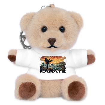 Karate - Teddy Schlüsselanhänger - Weiß - Vorne