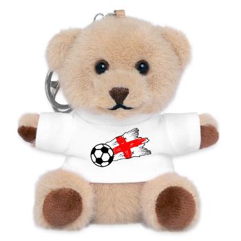 St Georg Kreuz Fußball Graffiti - Teddy Schlüsselanhänger - Weiß - Vorne