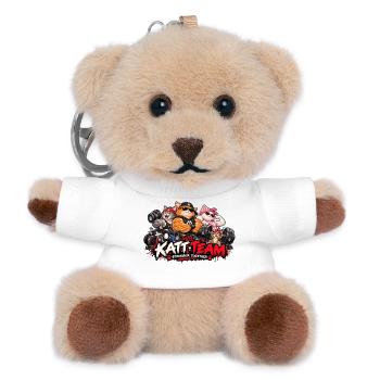Katzenteam stärker zusammen - Teddy Schlüsselanhänger - Weiß - Vorne