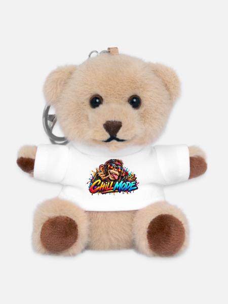 Chill Mode Dschungel Vibes - Teddy Schlüsselanhänger - Weiß
