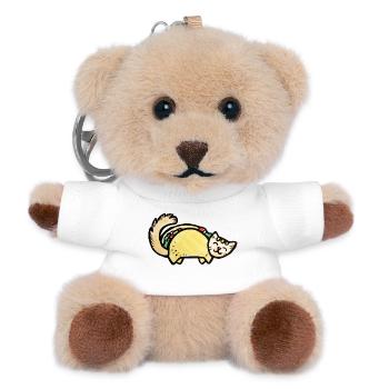 Taco Cat Sunshine - Teddy Schlüsselanhänger - Weiß - Vorne