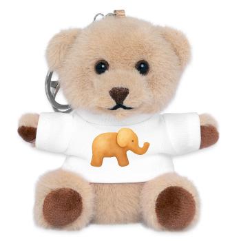 Elefantenkeks - Teddy Schlüsselanhänger - Weiß - Vorne