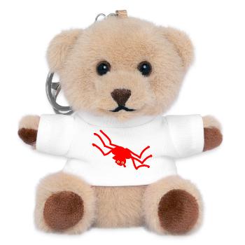 Spinne - Teddy Schlüsselanhänger - Weiß - Vorne