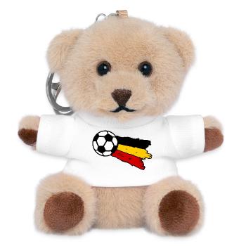Fußballflagge Belgien - Teddy Schlüsselanhänger - Weiß - Vorne