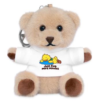 Sleepy Duck – Nur noch fünf Minuten - Teddy Schlüsselanhänger - Weiß - Vorne