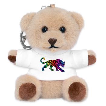 Stammes-Regenbogenpanther - Teddy Schlüsselanhänger - Weiß - Vorne