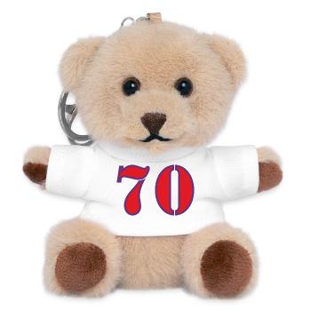 70. 70 JAHRE. 70-JÄHRIGES JUBILÄUM - Teddy Schlüsselanhänger - Weiß - Vorne