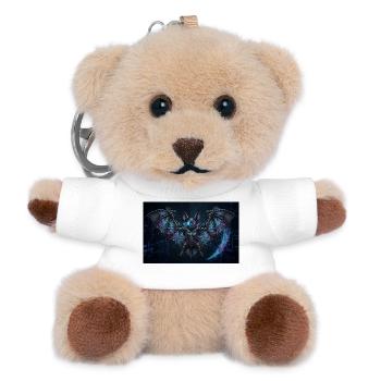 Cyber Fledermaus – Mechanical Glitch Bat Neon - Teddy Schlüsselanhänger - Weiß - Vorne