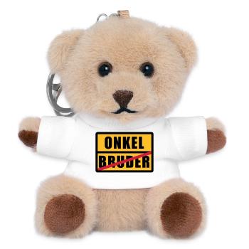Bruder - Onkel - Teddy Schlüsselanhänger - Weiß - Vorne