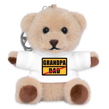 Dad - Grandpa - Teddy Schlüsselanhänger - Weiß - Vorne