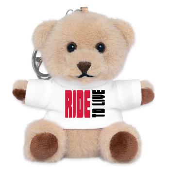 Coole Sprüche für echte Biker - Teddy Schlüsselanhänger - Weiß - Vorne
