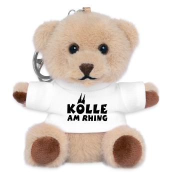 Köln am Rhein - Kölle am Rhing - Teddy Schlüsselanhänger - Weiß - Vorne
