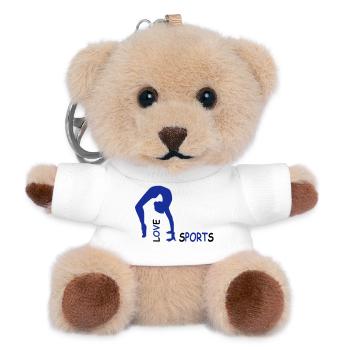 fitness - Teddy Schlüsselanhänger - Weiß - Vorne