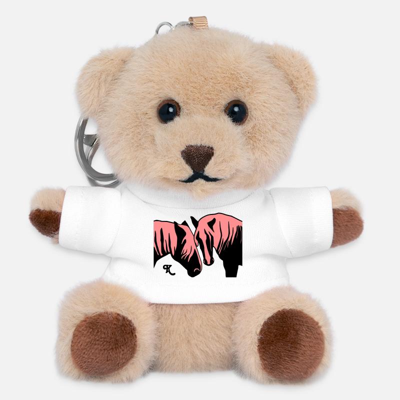 schwarzwald_maedels_grau - Teddy Schlüsselanhänger - Weiß