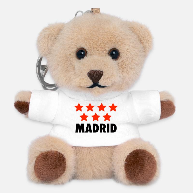 Madrid - Teddy Keyring - white