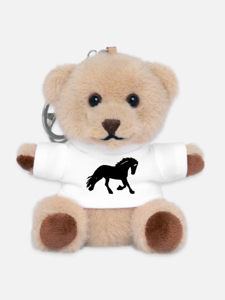 Pferd - Teddy Schlüsselanhänger - Weiß