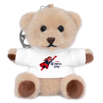 International Women's Day - Teddy Keyring - white - Front