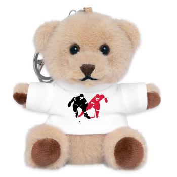 Eishockey - Teddy Schlüsselanhänger - Weiß - Vorne
