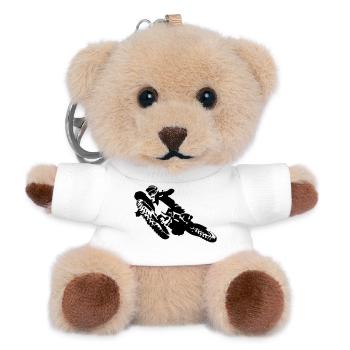 Motocross - Teddy Keyring - white - Front