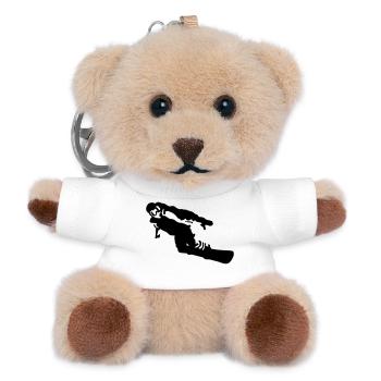 snowboarder - Porte-clés ourson - blanc - Devant