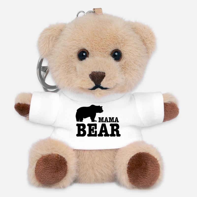 mama bear - Teddy Keyring - white