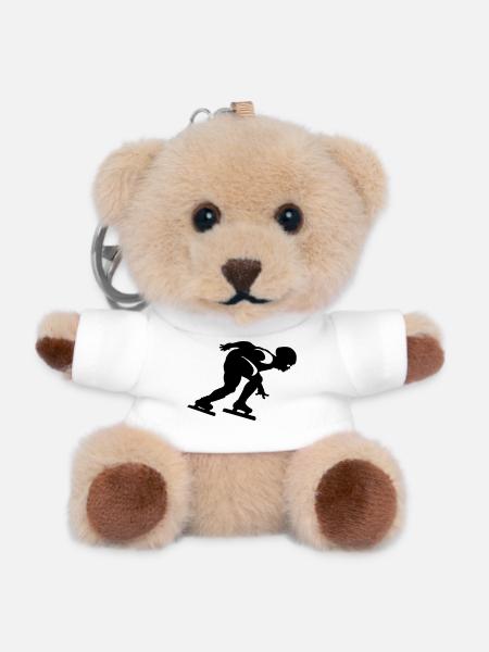 short track - Teddy Keyring - white