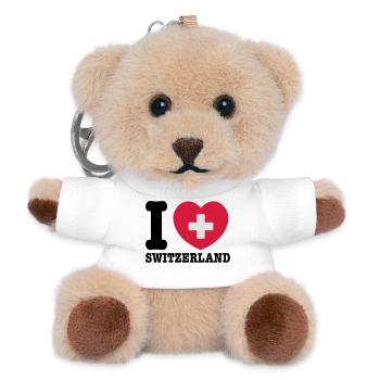 Schweiz - Teddy Schlüsselanhänger - Weiß - Vorne