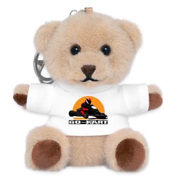 Go kart - Teddy Keyring - white - Front