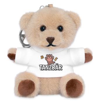 Tanzbär - Bär - Bären - Teddy Schlüsselanhänger - Weiß - Vorne