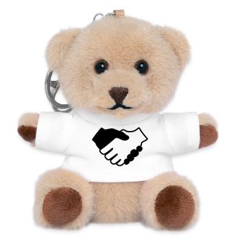 Zeiger schwarz und weiß - Teddy Schlüsselanhänger - Weiß - Vorne