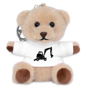 Bagger - Teddy Schlüsselanhänger - Weiß - Vorne