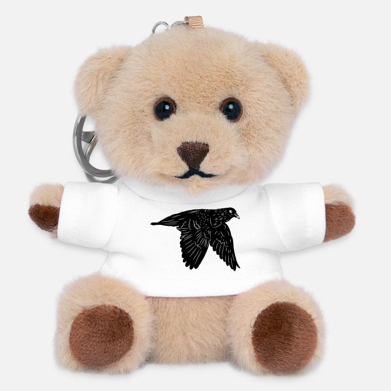 Pigeon competition pigeon - Teddy Keyring - white