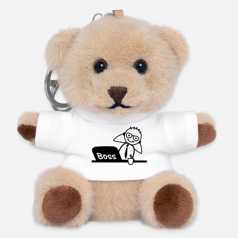 Office laptop the - Teddy Keyring - white